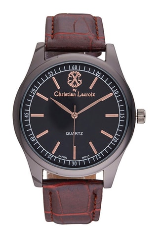 Polyurethaan Quartz Horloge Bruin en Zwart