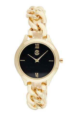 Legering Quartz Horloge Goudkleurig en Zwart