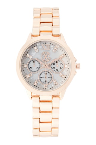 Legering en Parelmoer Quartz Horloge Chronograaf - Roségoudkleurig