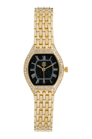 Legering Quartz Horloge Goudkleurig en Zwart