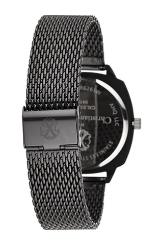 Stalen Quartz Horloge Antraciet en Zwart