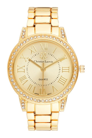 Stalen Quartz Horloge Goudkleurig
