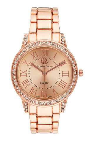 Stalen Quartz Horloge Roségoudkleurig