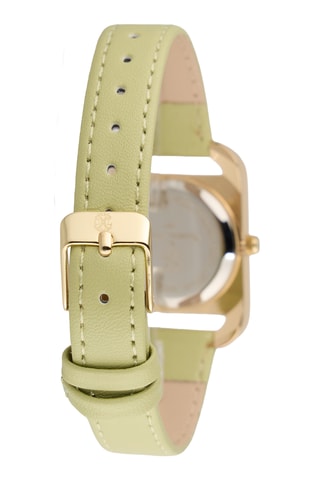 Polyurethaan Quartz Horloge - Lichtgroen en Goudkleurig