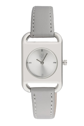 Polyurethaan Quartz Horloge - Grijs en Zilverkleurig