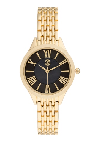 Legering Quartz Horloge - Goudkleurig en Marineblauw
