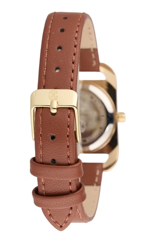 Polyurethaan Quartz Horloge - Bruin en Goudkleurig