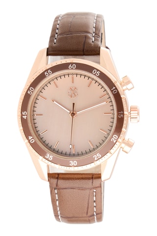PU Quartz Horloge - Goudkleurig