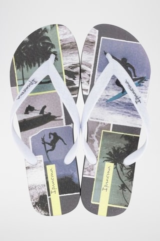 Tongs Ipanema Summer V -  Gris foncé et blanc