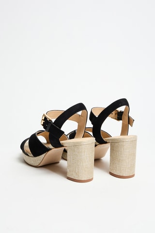 Sandales à talons en cuir - Noir - Cosmoparis