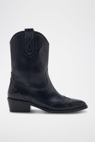 Bottines en cuir Memphis - Noir