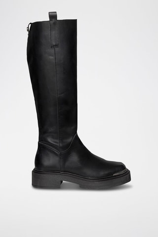 Bottes en cuir Constance - Noir