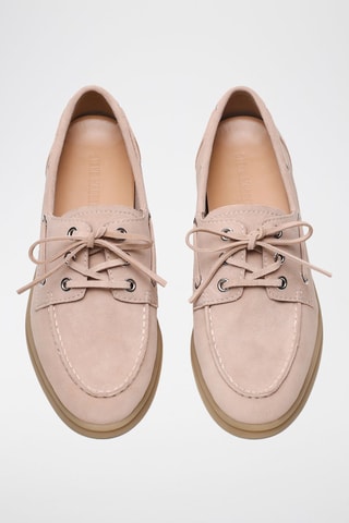 Chaussures bateau en nubuck Ports - Nude