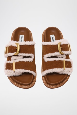 Mules fourrées en nubuck Arch-F - Camel