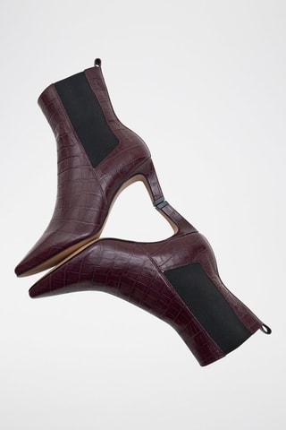 Bottines Chelsea en cuir Kristin - Bordeaux