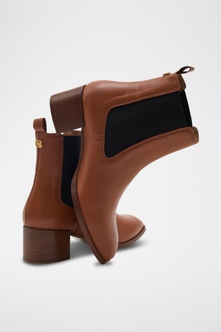 Bottines Chelsea en cuir de veau Marcia - Marron