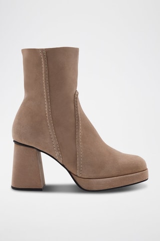 Bottines en cuir Lotenia - Taupe
