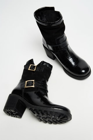Bottines en cuir - Noir - Cosmoparis