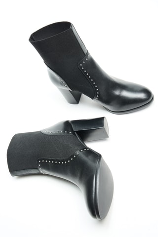 Bottines Chelsea en cuir - Noir - Cosmoparis