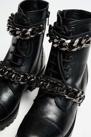Bottines en cuir - Noir - Cosmoparis