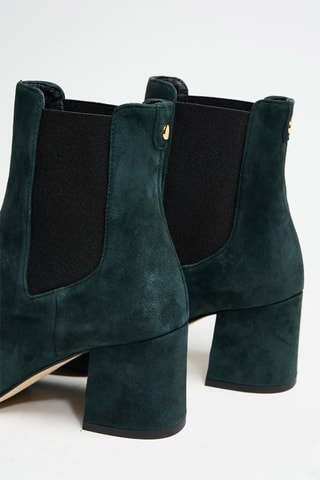 Bottines Chelsea en nubuck - Vert foncé - Cosmoparis