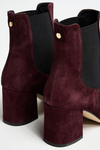 Bottines Chelsea en nubuck - Bordeaux - Cosmoparis