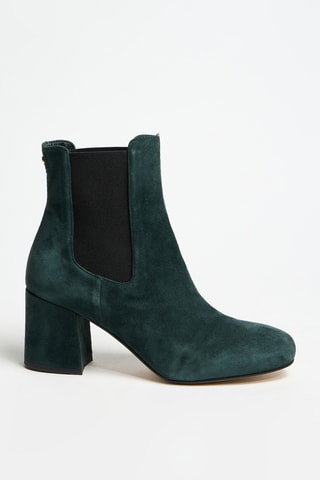 Bottines Chelsea en nubuck - Vert foncé - Cosmoparis