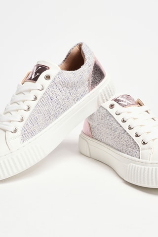 Baskets - Blanc et gris clair chiné - Vanessa Wu
