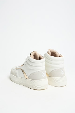 Baskets montantes - Blanc et doré - Vanessa Wu
