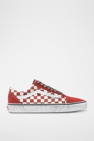 Baskets en nubuck Old Skool - Rouge - Vans