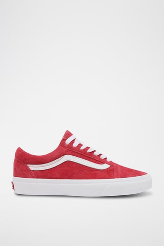 Baskets en nubuck Old Skool - Rouge - Vans