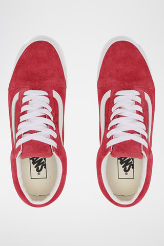 Baskets en nubuck Old Skool - Rouge - Vans