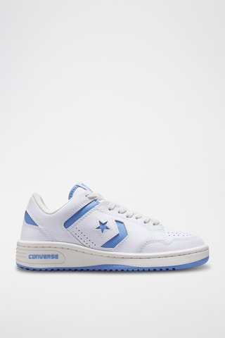 Baskets en cuir Weapon Enfant - Blanc et bleu - Converse