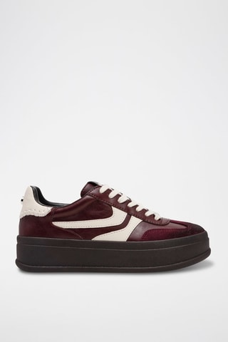 Baskets plateformes en cuir Off-Track - Bordeaux