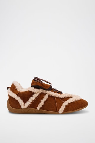 Baskets fourrées en nubuck Freezone - Marron