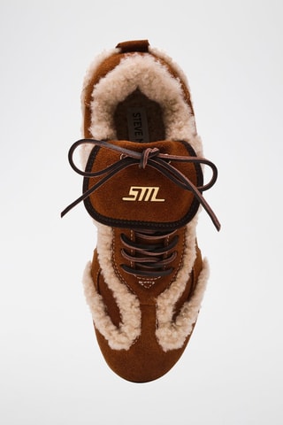 Baskets fourrées en nubuck Freezone - Marron