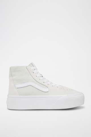 Baskets montantes plateformes en cuir Stackform - Blanc - Vans