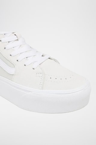 Baskets montantes plateformes en cuir Stackform - Blanc - Vans