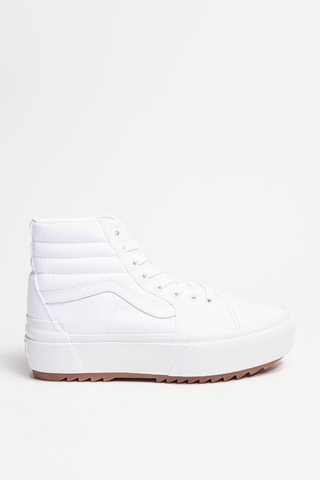 Baskets montantes plateformes en cuir - Blanc - Vans