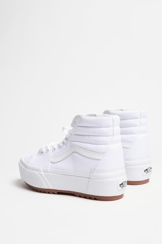Baskets montantes plateformes en cuir - Blanc - Vans