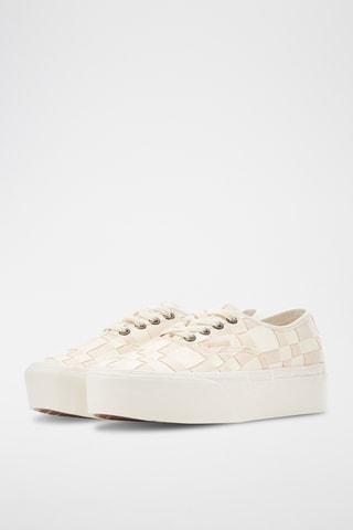 Baskets plateformes - Blanc et rose - Vans