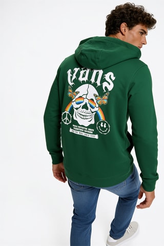 Sweat à capuche - Vert foncé - Vans