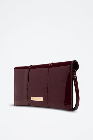 Pochette in vernice Feille - Rosso