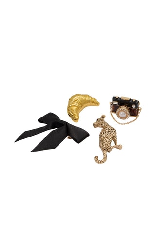 4 spille Chicpins - Nero e dorato