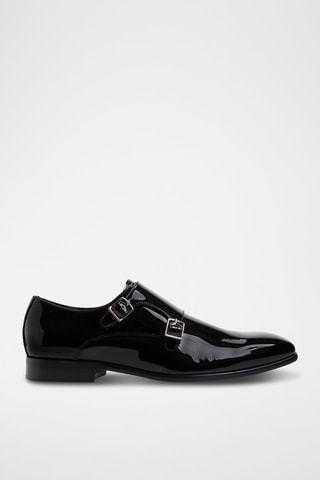 Monk strap in pelle in verniciata Ricardo - Nero