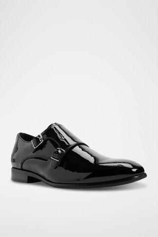 Monk strap in pelle in verniciata Ricardo - Nero