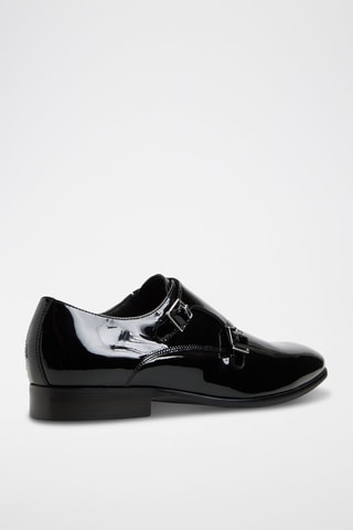 Monk strap in pelle in verniciata Ricardo - Nero