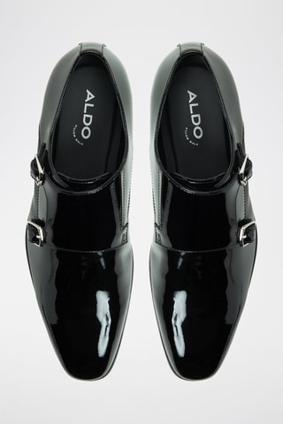 Monk strap in pelle in verniciata Ricardo - Nero