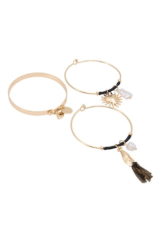 3 bracciali Mysticcharm - Nero e dorato