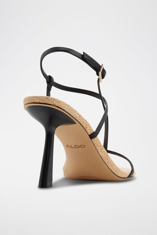 Sandali con tacco in pelle di vitello Nallia - Nero